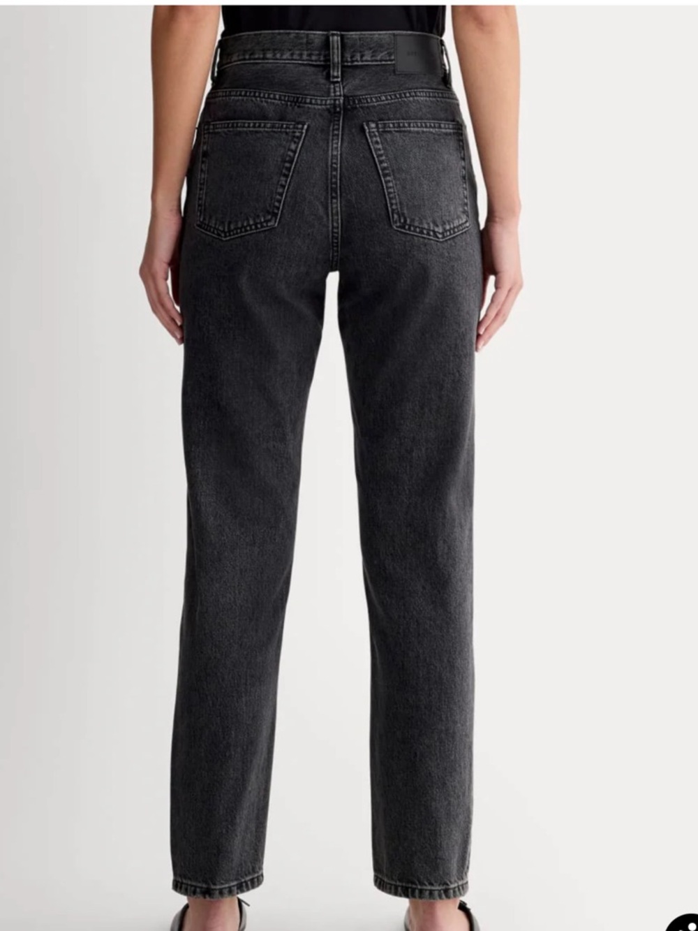 Everlane The Curvy 90s Cheeky Straight Jean Denim Black Dark Organic Cotton 28 - Picture 2 of 11